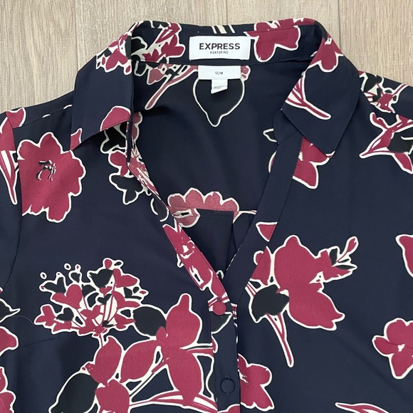 BOGO Express Navy and Maroon Floral Paisley Portofino - Picture 4 of 7